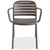 Papatya Tarabya Koltuk Fırtına Gri- Plastik Bahçe Balkon Mutfak Sandalyesi thumbnail 4