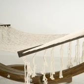 Mobeva Hona Ladin Ahşap Gondol Hamak - 120 Cm İp Örgü - Tek Kişilik thumbnail 2