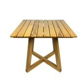 Bahçeme Gökçeada (Berlin) 85X85 Kare Ahşap Masa - Masif Kestane İç ve Dış Mekan Masası thumbnail 1