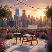 Bahçeci Atina Katlanır Sandalye - Masif Gürgen Ahşap & Krem Minder thumbnail 2