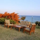 Bahçeme Çengelköy Bahçe Oturma Grubu 4 Kişilik - Ahşap Koltuk ve Sehpa Takımı thumbnail 2