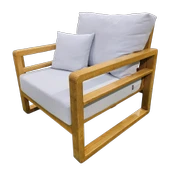 Bahçeme Nişantaşı (Mykanos) Bahçe Koltuk Tekli - Kestane İç Ve Dış Mekan Koltuğu (Minderli) thumbnail 5