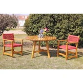 Bahçeme Üsküdar (Maya) Kolçaklı Ahşap Sandalye -Masif Kestane & Antrasit Örgü thumbnail 7