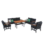 Bahçeme Çamlıca Alüminyum Bahçe Oturma Grubu - 7 Kişilik Bahçe, Balkon Koltuk Takımı thumbnail 8