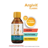 Argivit Classic L-Arjinin, Multivitamin ve Multimineral İçeren Sıvı 150 ml - Portakal ve Vanilya Aromalı thumbnail 1