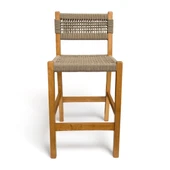 Bahçeme Taksim Bar Tipi Ahşap Bahçe Takımı: 80lik Yuvarlak Masa + 2 Sandalye - Masif Kestane thumbnail 6