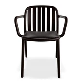 Papatya Balat Koltuk Kor Kırmızı 4lü Paket - Plastik Bahçe Balkon Mutfak Sandalyesi thumbnail 5