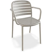 Papatya Tarabya Koltuk Pastel Yeşil - Plastik Bahçe Balkon Mutfak Sandalyesi thumbnail 9