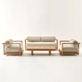 Bahçeme Tibet Bahçe Koltuk Tekli - Masif Kayın İç Ve Dış Mekan Koltuğu (Minderli) thumbnail 5