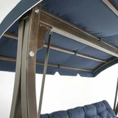 Mobeva Comforte Üçlü Ladin Ahşap Salıncak Dış Mekan Bahçe, Teras Salıncağı -Krem thumbnail 10