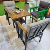 Bahçeme Çamlıca 2li Balkon Set - Alüminyum Bahçe  Teras Balkon Kanepe Takımı thumbnail 10