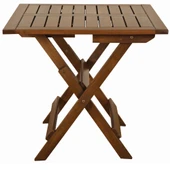 Bahçeme Heybeli LX Katlanır Ahşap Bahçe Takımı: 80X140 Masa + 4 Sandalye thumbnail 7