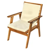 Bahçeme Heybeli Ahşap Bahçe Balkon Takımı: 60x80 Masa + 2 Düz Minderli Sandalye Katlanır Set thumbnail 3