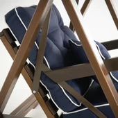 Mobeva Meda Tekli Ladin Ahşap Salıncak Dış Mekan Bahçe, Teras Salıncağı -Lacivert thumbnail 10