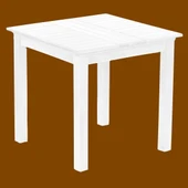 Bahçeme Kaş 80x120 Sabit Ayaklı Ahşap Masa - Masif Gürgen Teras Balkon Bahçe Masası thumbnail 3