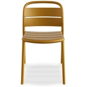 Papatya Balat Koltuk 2li Paket Koyu Sarı - Plastik Bahçe Balkon Mutfak Sandalyesi thumbnail 8