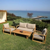 Bahçeme Üsküdar (Malaga) Ahşap Sehpa 155X78 - Kestane Grubu Bahçe Balkon Sehpası thumbnail 2