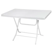 Bahçeme Charon 70x110 Masa - Metal Ayaklı Plastik Bahçe Balkon Masası thumbnail 3