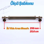 Nesil Düz Model 256 mm Bronz Metal Kulp Mobilya Çekmece Mutfak Dolabı Dolap Kulpları Kulpu Kulpları thumbnail 3