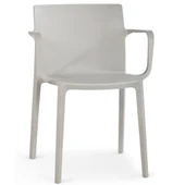 Papatya Evo Plastik Koltuk Gri - Bahçe Balkon Mutfak Sandalyesi thumbnail 1