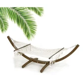 Mobeva Hona Ladin Ahşap Gondol Hamak - 120 Cm İp Örgü - Tek Kişilik thumbnail 1