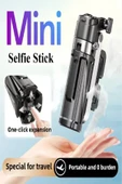 3'ü 1 arada Taşınabilir Mini Tripod & Selfie Çubuğu Titreşim Önleyici Tripod Bluetooth Kumanda 43cm thumbnail 2