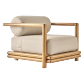 Bahçeme Tibet Ahşap Oturma Grubu Minderli - Masif Kayın 5 Kişilik Koltuk Takımı thumbnail 7