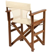 Bahçeme Yönetmen Katlanır Ahşap Bahçe Balkon Takımı: 90lık Yuvarlak Masa + 4 Sandalye thumbnail 5