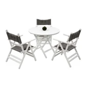 Bahçeme Marmaris Minderli Ahşap Bahçe Seti Beyaz: 90lık Masa + 3 Sandalye Katlanır Takım thumbnail 4