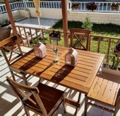 Bahçeci İstanbul 90x160 Katlanır Ahşap Bahçe Balkon Masası thumbnail 3