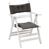 Bahçeme Marmaris Minderli Ahşap Bahçe Seti Beyaz: 70Lik Masa + 3 Sandalye Katlanır Takım thumbnail 5