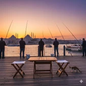 Bahçeme Ada Çay Set: 50X80 Sehpa + 2 Tabure - Katlanır Takım thumbnail 4