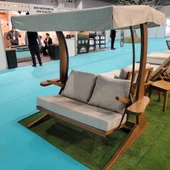 Bahçeci Bold Ahşap Salıncak - 2 Kişilik Bahçe Salıncağı - Masif Gürgen thumbnail 4