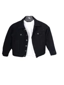 Çocuk Kot Ceket / Siyah thumbnail 1