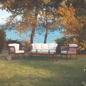 Bahçeci Venüs Bahçe Oturma Grubu 5 Kişilik - Ahşap Koltuk ve Sehpa Takımı thumbnail 2