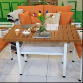 Bahçeme Çamlıca Alüminyum Bahçe Balkon Masası 75x130 - İstenilen Ölçülerde Üretim thumbnail 1