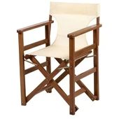 Bahçeme Yonetmen Ve Rejisör Sandalye Için Pvc Kumaş Set - Tek Parça Krem thumbnail 4