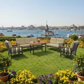 Bahçeme Çamlıca Alüminyum Bahçe Koltuğu üçlü - İstenilen Ölçülerde Üretim thumbnail 9