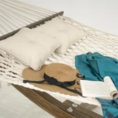 Mobeva Hona Ladin Ahşap Gondol Hamak - 120 Cm İp Örgü - Tek Kişilik thumbnail 5