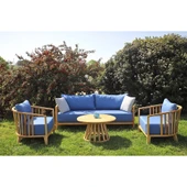 Bahçeme Emirgan (York) Bahçe Koltuk Tekli - Kestane İç Ve Dış Mekan Koltuğu (Minderli) thumbnail 5