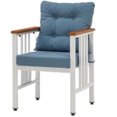 Bahçeme Çamlıca Alüminyum Yemek Takımı - 8 Kişilik Bahçe Teras Mutfak Kanepe Takımı thumbnail 6