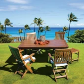 Bahçeci Sevt Katlanır Ahşap Sandalye - Teras, Balkon, Bahçe Sandalyesi thumbnail 5