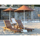 Bahçeme Riva Kademeli Ahşap Şezlong - Tekerlek Ayaklı Plaj Havuz Bahçe Şezlongu thumbnail 5