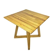 Bahçeme Gökçeada (Berlin) 85X85 Kare Ahşap Masa - Masif Kestane İç ve Dış Mekan Masası thumbnail 2