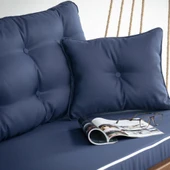 Mobeva Mome İkili Ladin Ahşap Salıncak -Tavana Asmalı Salıncak -Lacivert thumbnail 4