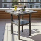 Bahçeme Çamlıca Alüminyum Bahçe Balkon Masası 70x70 - İstenilen Ölçülerde Üretim thumbnail 2