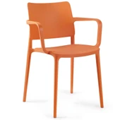 Papatya Joy Koltuk Turuncu - Kolçaklı Bahçe Balkon Mutfak Sandalyesi thumbnail 9