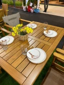 Bahçeme Bodrum 90X160 Katlanır Ahşap Masa - Masif Gürgen Teras Balkon Bahçe Masası thumbnail 5