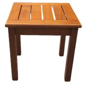 Bahçeme Efes 40x40 Şezlong Tipi Ahşap Sehpa 45cm Yükseklik thumbnail 3