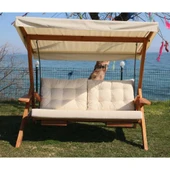 Bahçeci Venedik Ahşap Bahçe Salıncak 4 Kişilik - Ekstra Sağlam Masif Gürgen thumbnail 4